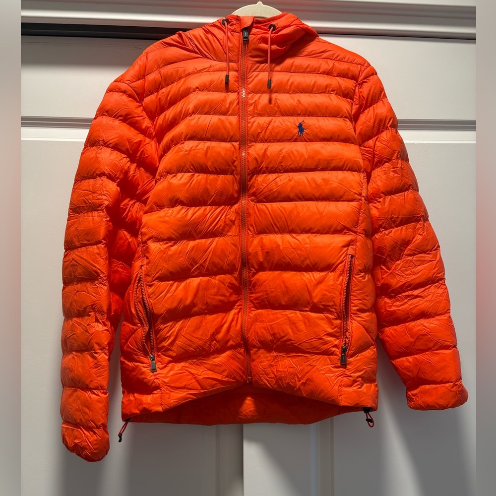 Polo Ralph Lauren Orange puffer jacket w/ hood
